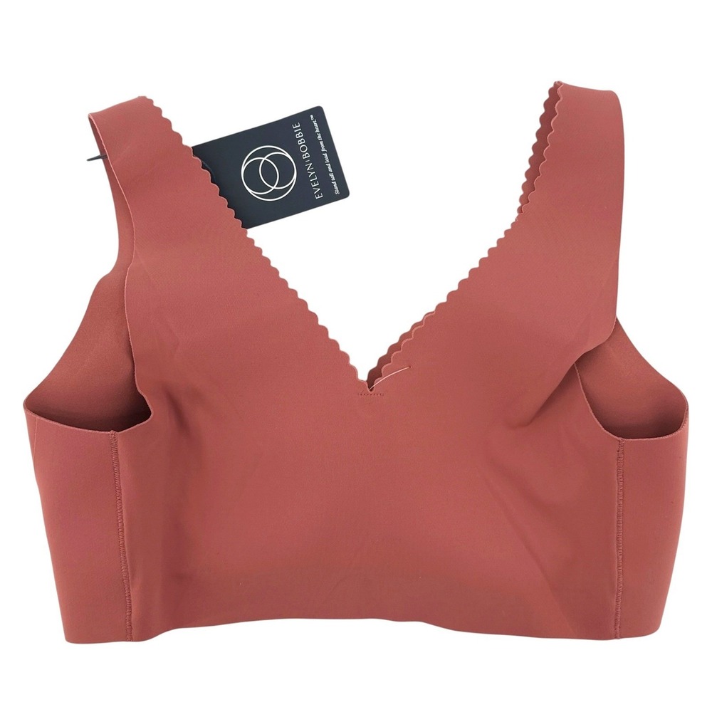 Evelyn Bobbie Evelyn Bra Pink Canyon Rust Seamless Wire-Free Bralette Small NEW - Picture 2 of 4
